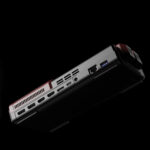 Close-up of the rear I/O ports of the AYANEO AG01, including USB, HDMI, Ethernet, and OCuLink connections on a black background.