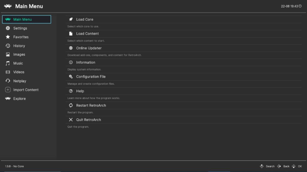 RetroArch jäsenen Android