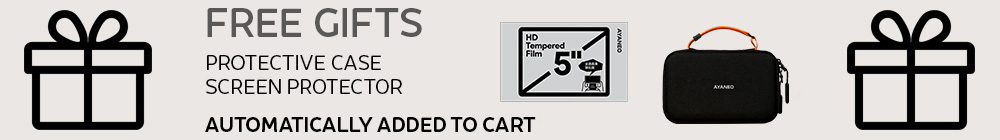 A technical product graphic for an AYANEO Pocket DS