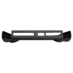A top-down view of the black grip accessory for the AYANEO Pocket ACE, against a white background. The accessory has two large cutouts for the device's shoulder buttons and a central cutout, along with two ergonomic grips on each side.
