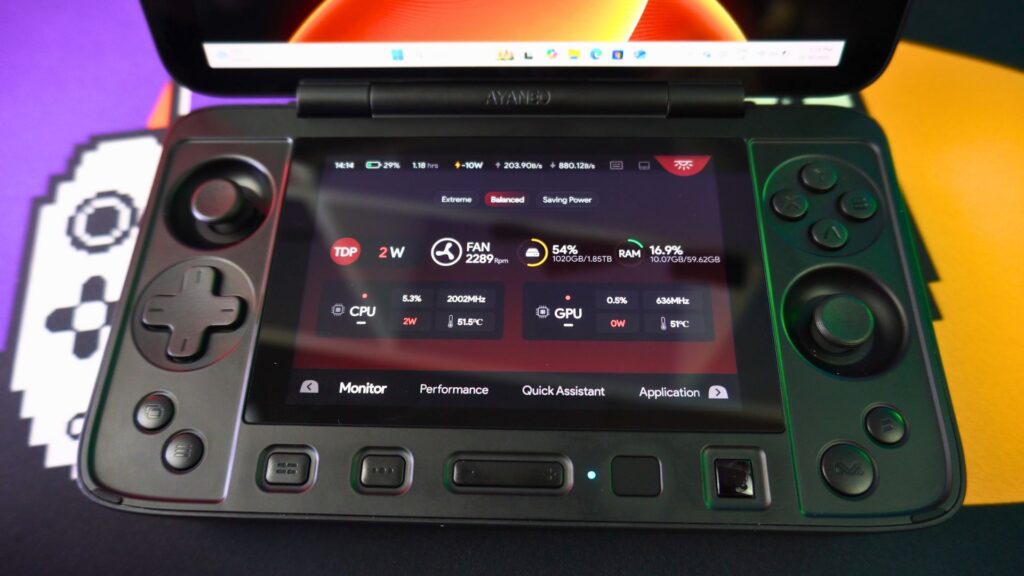AYANEO Flip 1S DS Menu - Moniteur