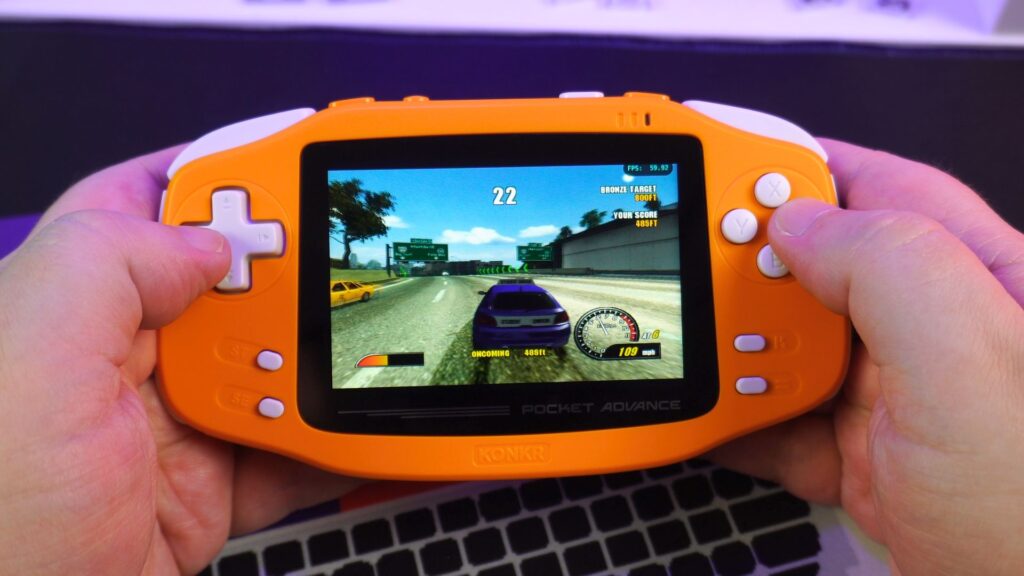 Dolphin emulator on the KONKR Pocket Advance