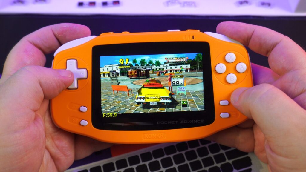 Dreamcast emulator on the the KONKR Pocket Advance