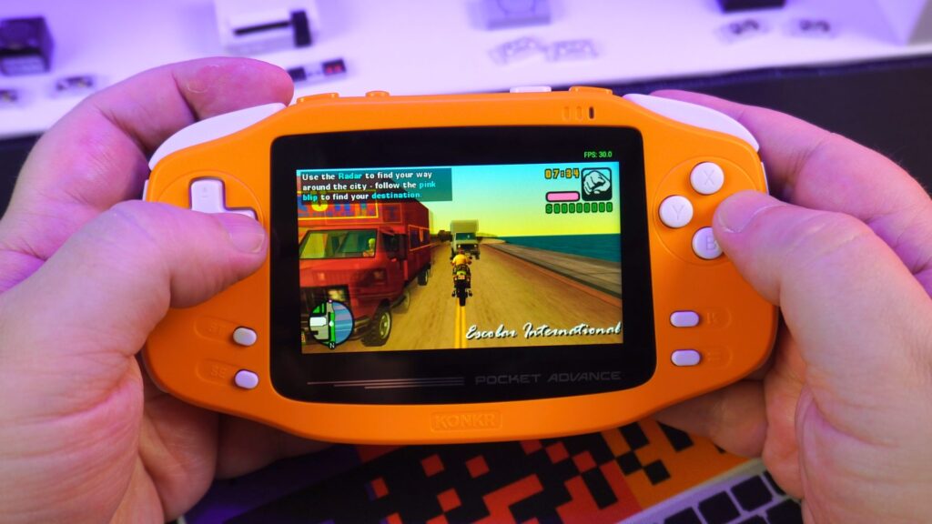 PSP emulator on the KONKR Pocket Advance
